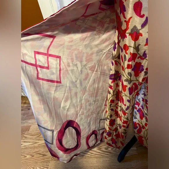 WEVEZ Silk Blend Reversible Boho Wide-leg pants - Picture 2 of 4